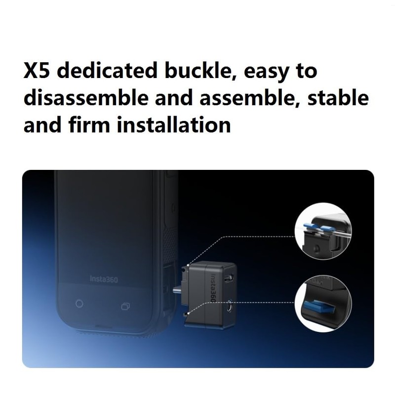 Alevnr Insta360 X5 Compatible Audio Adapter Charging Head