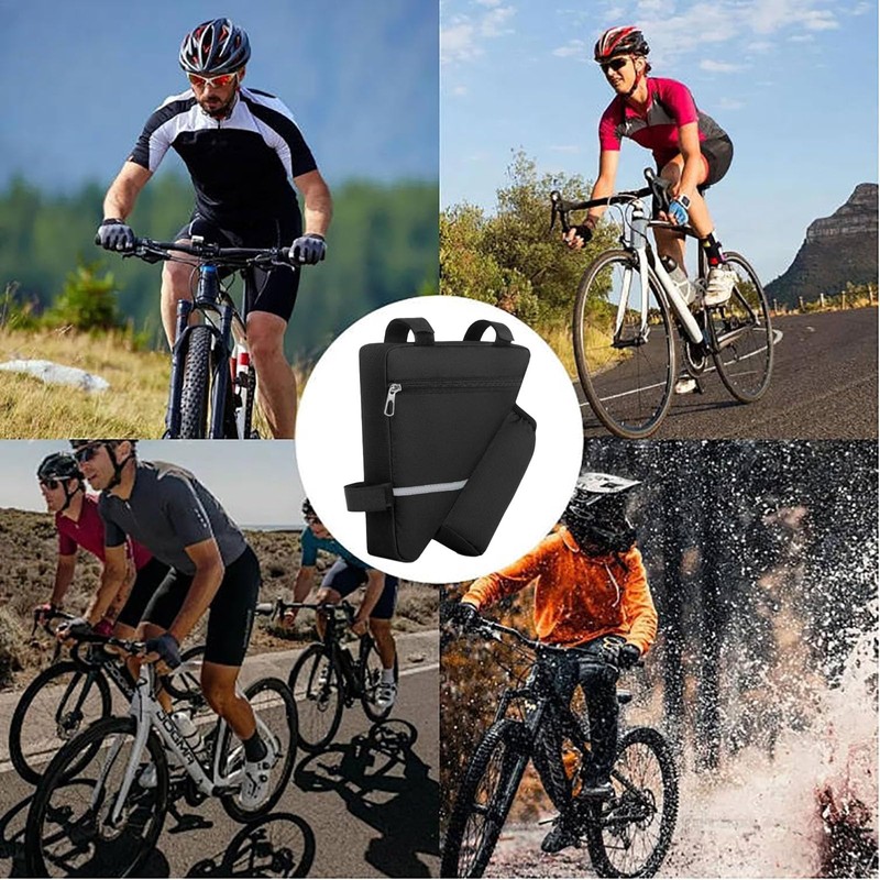 Bicycle Frame Bag, 1 Piece Bike Packing Bags with Drink