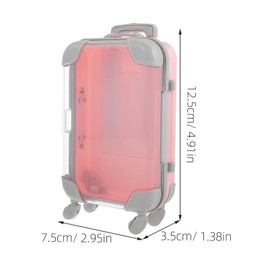 FOMIYES False Eyelashes Boxes Mini Plastic Travel Suitcase 2pcs Makeup Luggage Case Eyelash Holder Organizer Boys and Girls-friendly