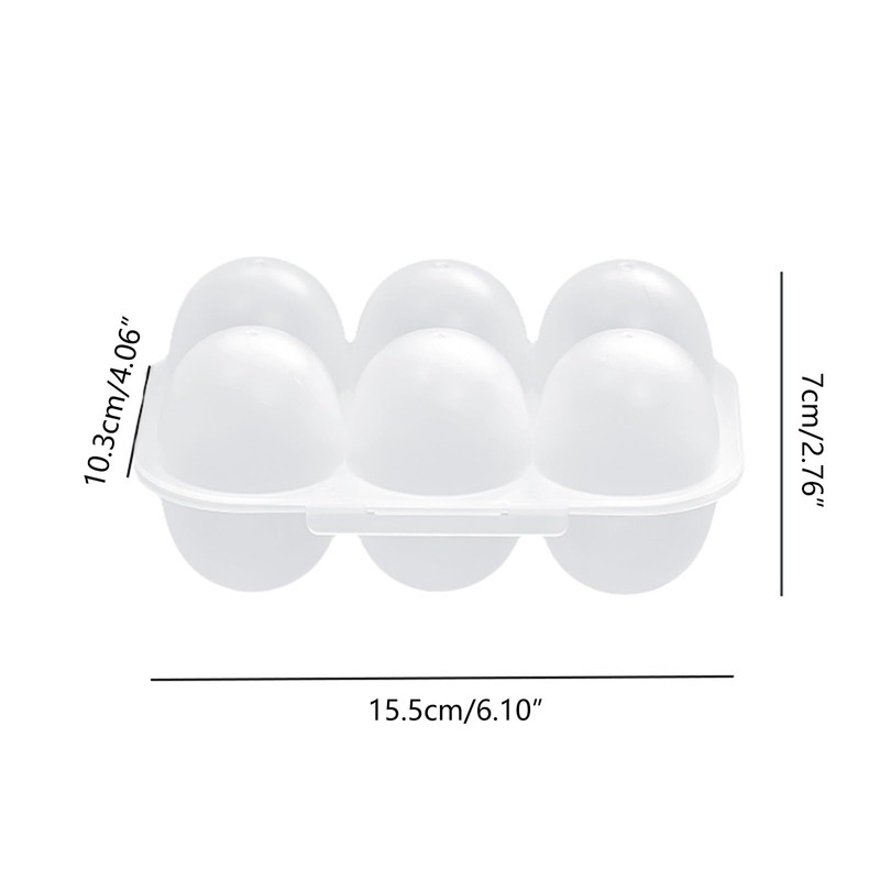 MONOJLY Dustproof Egg Boxes with 6 Compartments with Lids Keep