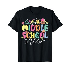 First Day Of Middle School Groovy Back To School Teacher T-Shirt