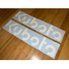 KUBOTA 24” WHITE LOGO VINYL DECAL STICKER - SET 2