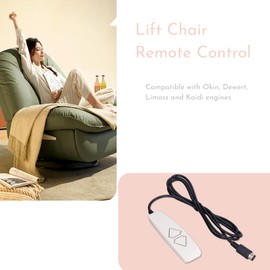 Lift Chair Remote Control, Power Recliner Replacement Buttons, 2 Button and 5 Pin Lift Chair Hand Controls for Lift Chairs and Power Recliners for Up and Down Adjustment