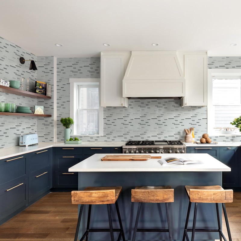 Midcard 5 Sheet Glass Mosaic Tiles for Kitchen and Bathroom