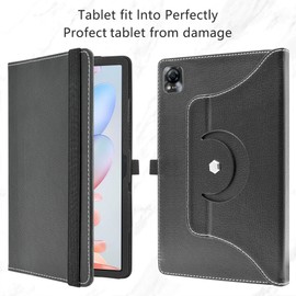 MAMA MOUTH Case for Blackview MEGA1,360 Degree Rotating With Premium PU Leather Sleeve Cover for Blackview MEGA1 11.5 Inch Tablet,Black