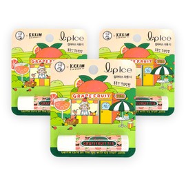 Mentholatum KKKIM Collaboration Lip Balm Lip Ice Grapefruit Tea (Grapefruit Tea) 3pcs / 멘소래담 KKKIM 콜라보 립밤 립아이스 그레이프 프루트 티(자몽 티) 3개