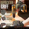 HANDLANDY Fingerless Framer Work Gloves for Men, Utility Grip Paded