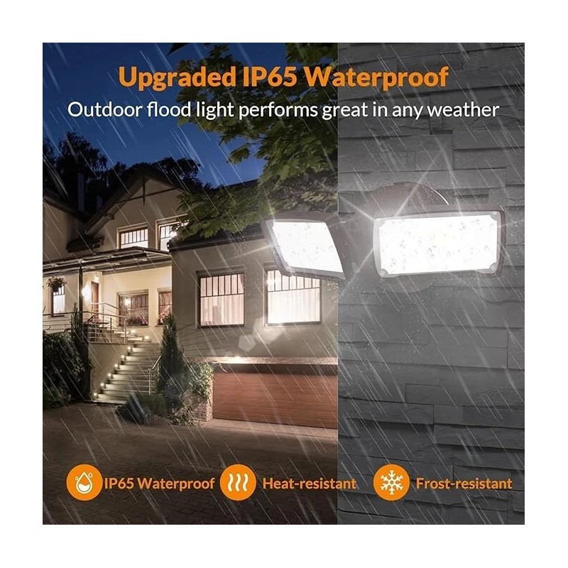 LEPOWER 3000LM LED Flood Light Outdoor Security Light Switch Controlled