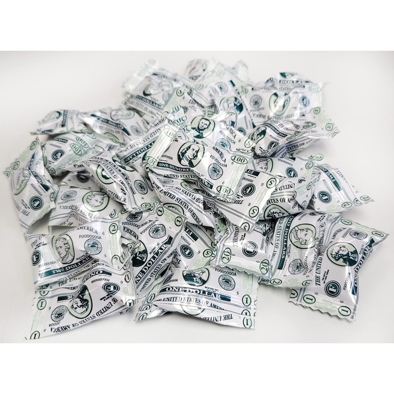 Money US Dollar PEPPERMINT BALLS 100 Count Wrapped-USA Candy
