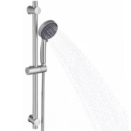 BANGPU Shower Slide Bar with Handheld Shower Head Combo 5-Function Hand Shower Wall Mount Slide Bar Kit with Adjustable Height Shower Hose Holder Set, Brushed Nickel