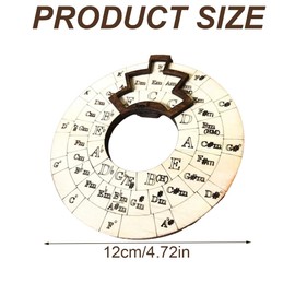 GXGM Wooden Melody Tool, Round Wooden Wheel and Music Learning Tool for Songwriters, Teachers and Musicians
