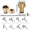 Garden Brass Hose Tap Connector - 3/4 inch & 1/2