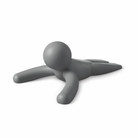 Umbra Buddy - Tope de puerta, resistente y flexible, acabado suave al tacto, protege tus suelos, color gris