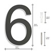 Ywonobs 8 inch Large Stainless Steel House Numbers, Black Modern