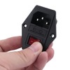 3 Pin IEC320 C14 Inlet Module Plug Fuse Switch Male
