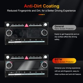 BSTW for 2024 Hyundai Santa Fe Air Conditioning Screen Protector for 2024 2025 Santa Fe SEL/XRT/Limited Climite Control Display Soft Nano Protective Film 2PCS [Not for SE] (Santa Fe AC Panel Film)