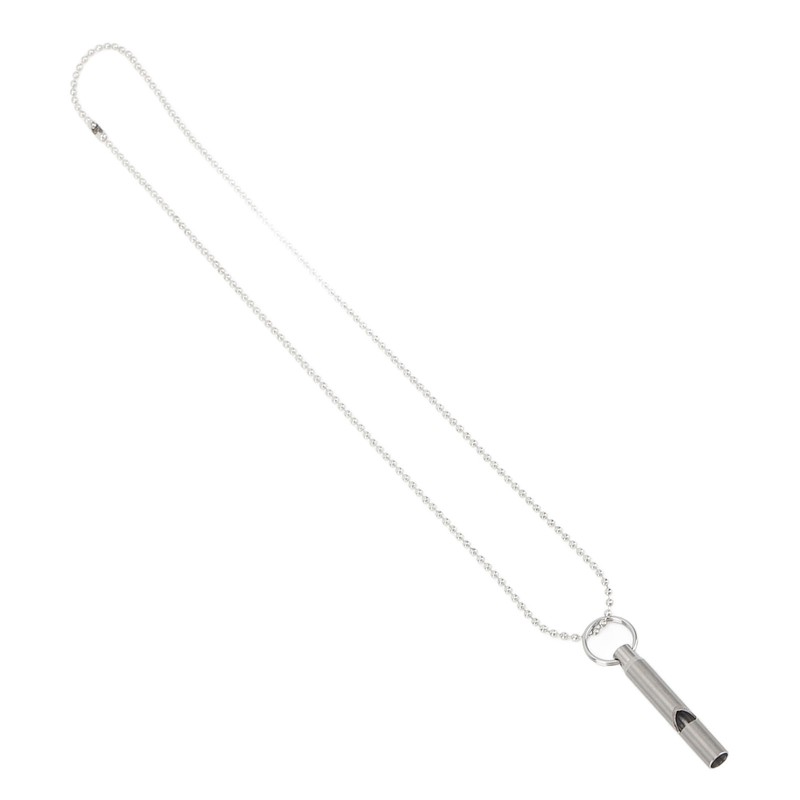 Outdoor Emergency Whistle Titanium Alloy EDC Whistle Pendant Necklace for