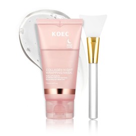 ‎‎Shefave Collagen Night Wrapping Mask, Collagen Mask Peel Off Maske Gesicht, Elastizität und Feuchtigkeit, Overnight Maske Gesicht Masken Reduziert Erschlaffung & Mattheit, Korean Face Mask