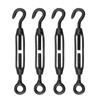 Antrader M4 Hook and Eye Turnbuckle,4Pcs M4 Stainless Steel 304