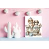 Twisted R Design 11x14 Puppy Bath Bathroom Canvas Wall Art