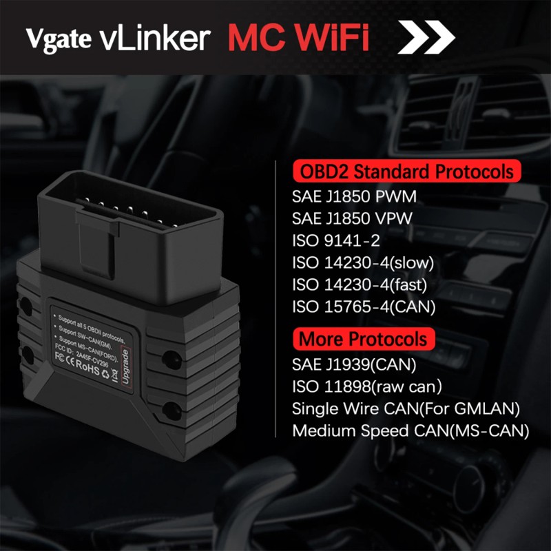 Vgate vLinker MC WiFi ELM327 Car OBD2 Scanner Diagnostic Code