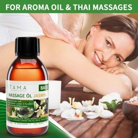 Kitama Massage Oil Aroma Jasmine - Body Oil for Massages - Care Oil - Aroma Oil - Nourishing Relaxation Oil - Thai - 250 ml