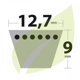 Adjustable V-belt 4L 37 pouces for lawn mowers and motocultures