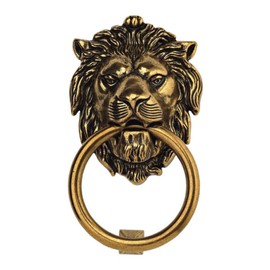 Forge Hardware Studio Brass Lionhead Door Knocker - Brass Home Decor Gift