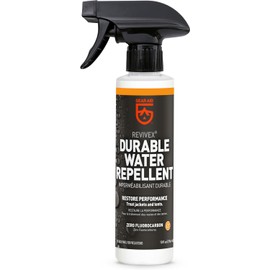 GEAR AID Revivex Durable Water Repellent (DWR) Spray for Waterproofing, Restoring Performance on Nylon Jackets, Gore-TEX, Paddle, Snow and Camping Gear, 10 oz