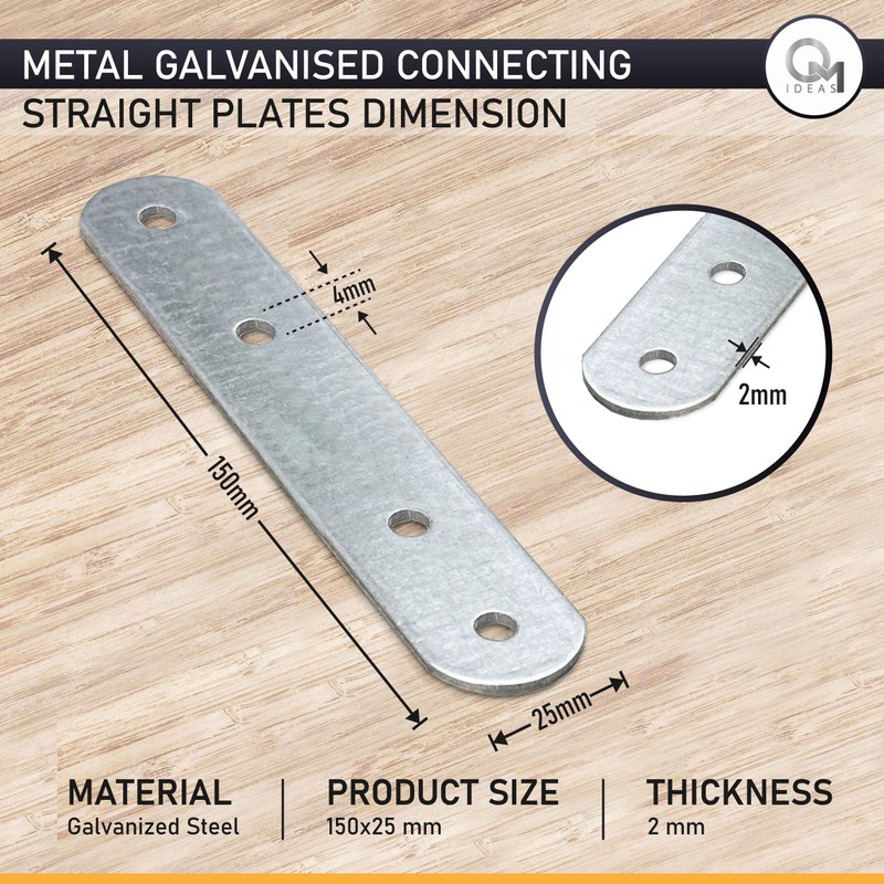 OMIdeas 10 x Connecting Plates (150 x 25 x 2)