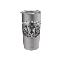 Gorilla Mode Gym Ape Fitness Coach Swole Monkey Stainless Steel Insulated Tumbler