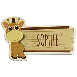 Wooden Door Sign with Name Sophie Children's Nursery Wooden Hanging Plaque Sign – Assorted Designs – Name Badge