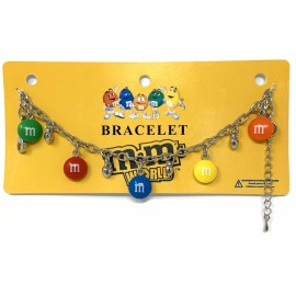 M&M Original M&M's Candy Character Adjustable Charm Bracelet Stainless Steel