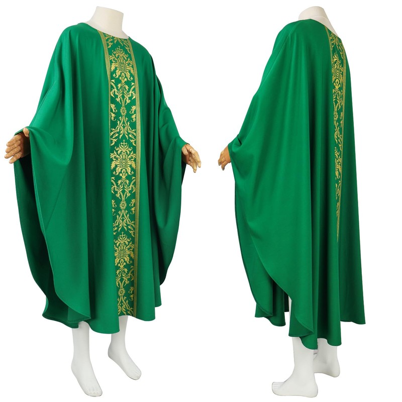 IMDAET Religious Robe Cosplay Costume Priest Chasuble Church Robe Gown