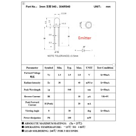 Unbranded 5 Pairs 3MM 5MM Infrared IR LED Emitter & Receiver Pairs US SHIP - 5mm