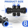 ETERMETA 8 Pcs 1/4 Inch Drip Irrigation 6-Way Splitter Connector