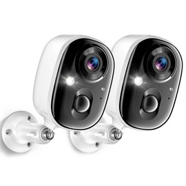 Security Cameras Wireless Outdoor 2K Battery Powered Color Night Vision WiFi Waterproof Surveillance Camera 2 Way Audio Motion Detection Spotlight Siren Alarm SD/Cloud Storage for Indoor Home Kids Pet