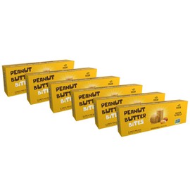 PASOKIN | Natural Peanut Butter Snack | Crunchy and Creamy PB Bites | Gluten Free, Vegan Protein | Pacoca Made in USA, 6 Boxes with 6 Bites (36 Bites)