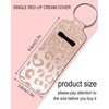 KLLRO RUO Chapstick Holder Keychain Fashion Lipstick Sleeve Lip Balm