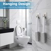 6 Pack Gray Extended Handle Toilet Brush, Bubble Pumice Stone,