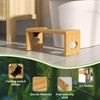 ROMGUAR CRAFT 7 Inch Bamboo Toilet Stool, Foldable Poop Stool,