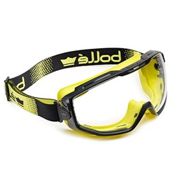 bolle SAFETY Universal Goggles, light weight, anti-scratch, and anti-fog coating - BLACK/YELLOW, CLEAR Lens