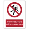 Red Circle Prohibited Act Metal Sign For Office Work Site