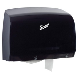 Kimberly-Clark Scott Pro MOD Jumbo Roll (JRT) Coreless Toilet Paper Dispenser (34831), 14.13” x 13.39” x 5.87”, Smoke / Black