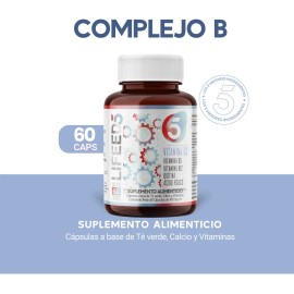 Vitaminas B3 B5 B12 Biotina Acido Fólico Lifeed5 60 Cápsulas