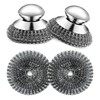 2Pack Stainless Steel Wool Scrubber with Handle, Scrubbing Scouring Brush