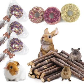 Small Pets Chew Toys Small Animals Clean Teeth Treats Toys for Rabbit, Guinea Pig, Hamster, Chinchilla, Rat, Gerbil,Parrot Other Small Pets Teeth Grinding Toy