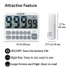 FCXJTU Digital Kitchen Timer, Large Display Cooking timer Cycle Count