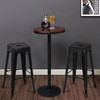 Yaheetech 30'' Metal Bar Stools 4PCS Bar Height Barstools Stackable