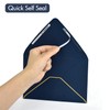 A6 Navy Envelopes With Gold Border, 4x6 Envelopes 50 Pack